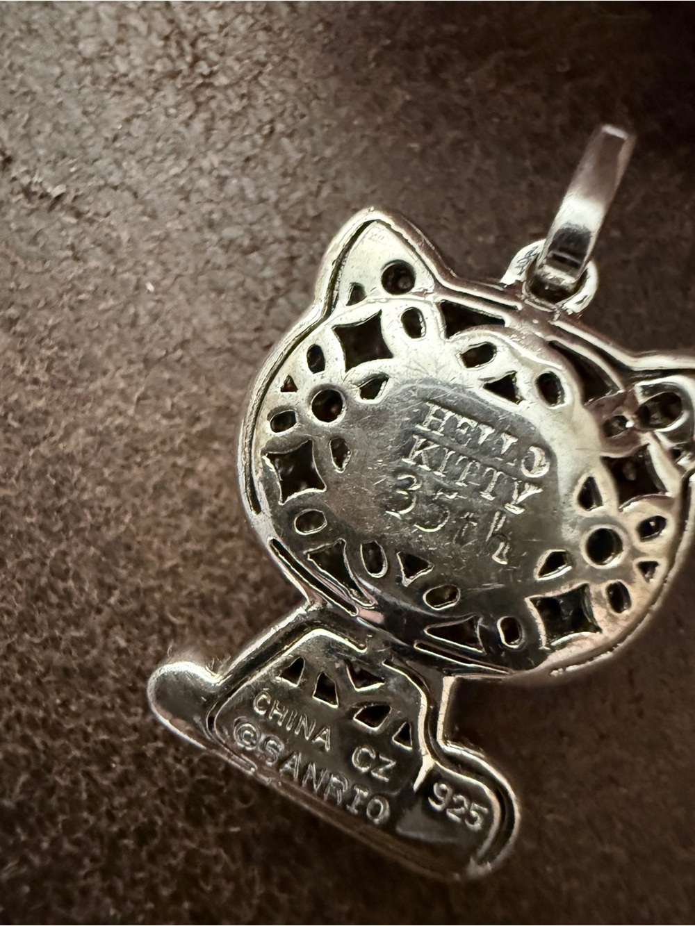 RARE Diamonique Hello Kitty 35th anniversary pendant ONLY -hard to find 925 cz - Picture 2 of 5